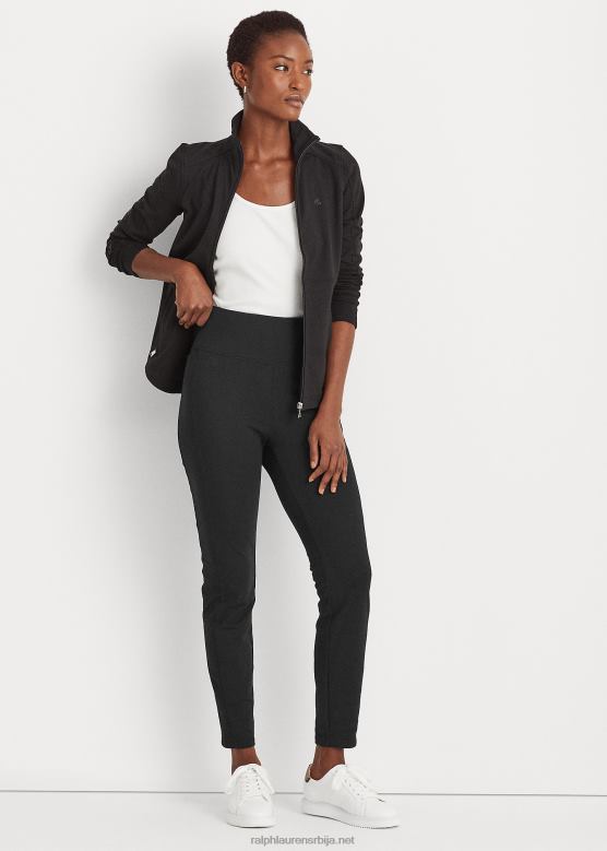 Жене Ralph Lauren растезљиве памучне уске панталоне V2V443822 црн