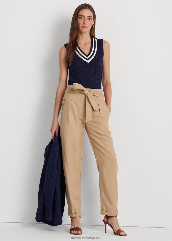 Жене Ralph Lauren скраћене панталоне од кепера V2V444008 бреза тан