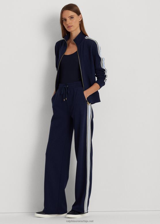 Жене Ralph Lauren атлетске панталоне француског фротира са бочним тракама V2V444076 префињена морнарица