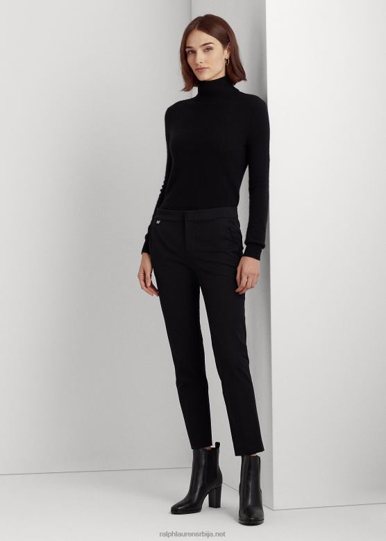 Жене Ralph Lauren растезљиве памучне уске панталоне V2V444167 црн
