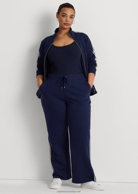 Жене Ralph Lauren атлетске панталоне француског фротира са бочним тракама V2V444647 префињена морнарица