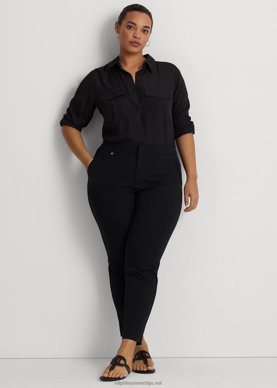 Жене Ralph Lauren памучне уске панталоне од кепера V2V444715 црн