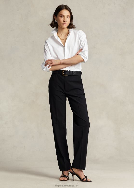 Жене Ralph Lauren растегљиве панталоне равних ногавица V2V444756 црн