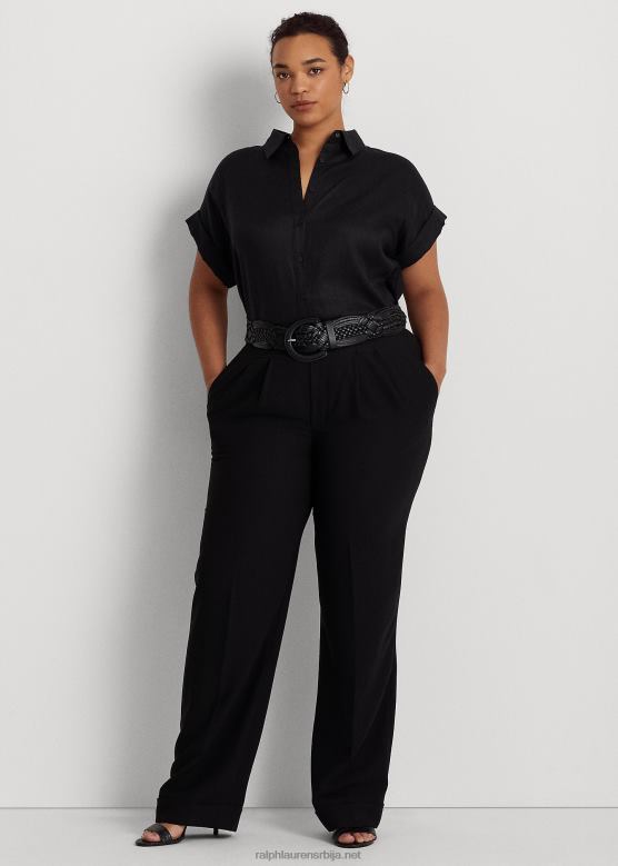 Жене Ralph Lauren плисиране креп панталоне од самура V2V444783