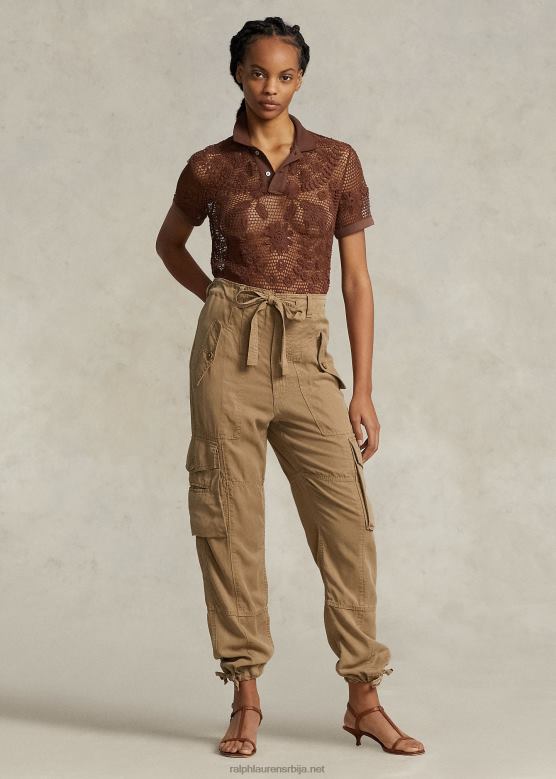 Жене Ralph Lauren Карго панталоне од кепера од мешавине лана V2V449199