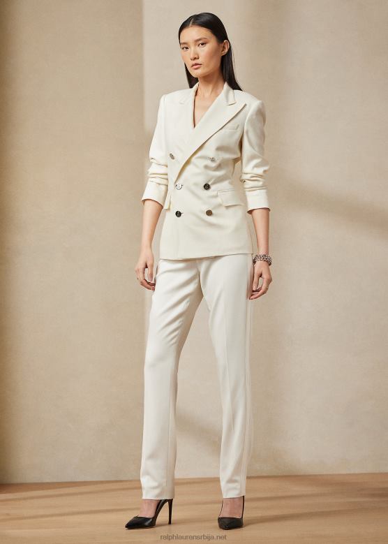 Жене Ralph Lauren сетх вунене креп смокинг панталоне V2V449281 лук крема