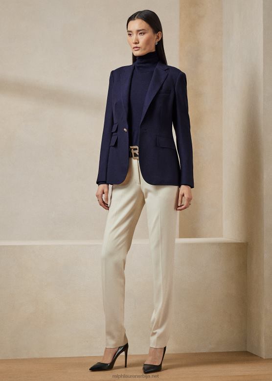 Жене Ralph Lauren панталоне од мешавине вуне Симоне V2V449362 крем