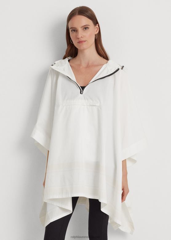 Жене Ralph Lauren пончо за кишу који се пакује са логотипом V2V444119 свилено бело