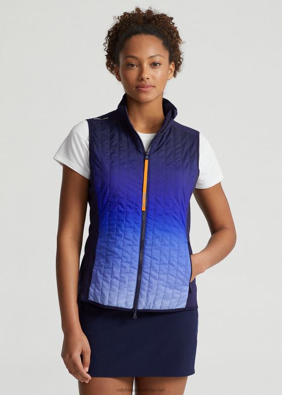 Жене Ralph Lauren прошивени предњи хибридни прслук са пуним патентним затварачем V2V449404 активни омбре