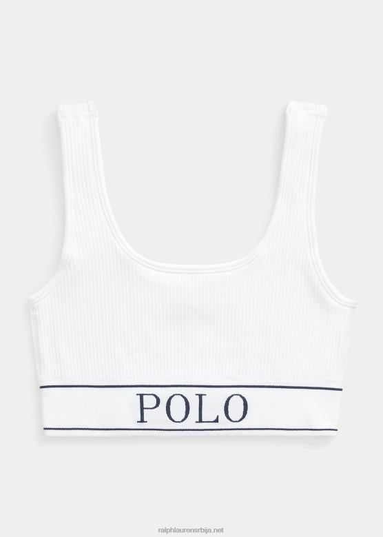 Жене Ralph Lauren бешавни изрезани резервоар са лоптом V2V443362 Бели облак