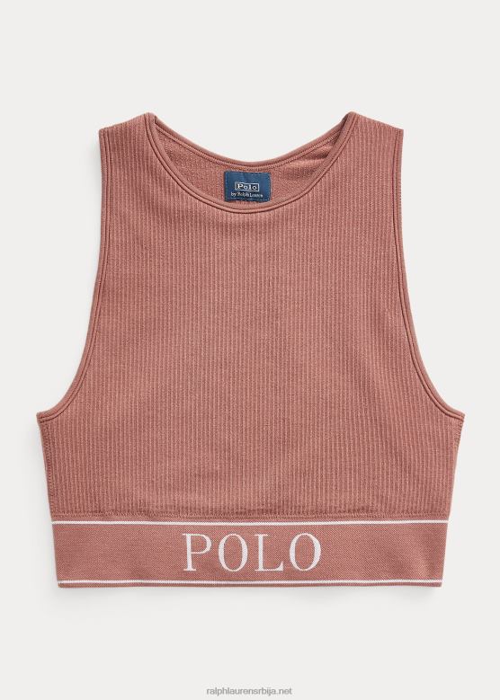 Жене Ralph Lauren бешавни изрезани резервоар за драгуљ V2V443365 теракота