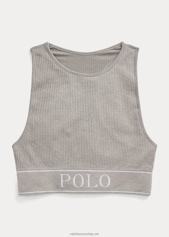 Жене Ralph Lauren бешавни изрезани резервоар за драгуљ V2V443368 вријесак сиви