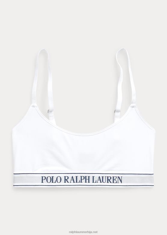 Жене Ralph Lauren реп-лого изрезани резервоар са лоптом V2V443385 Бели облак