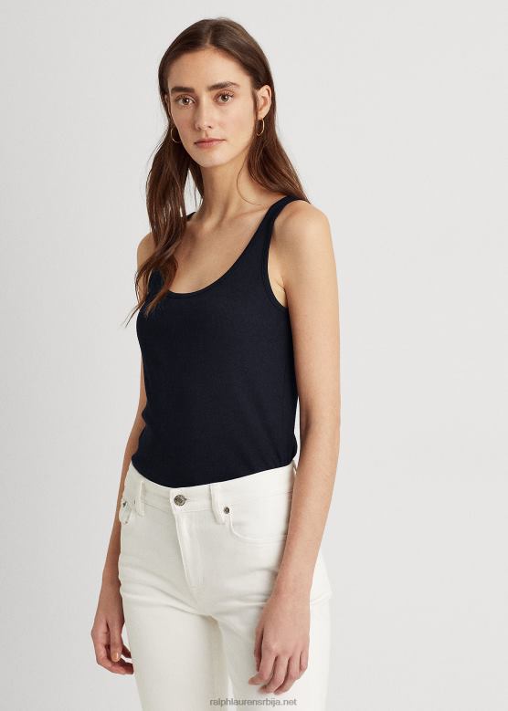 Жене Ralph Lauren топ од мешавине памука V2V443828 морнарица