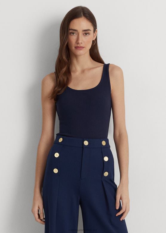 Жене Ralph Lauren топ од мешавине памука V2V444312 префињена морнарица
