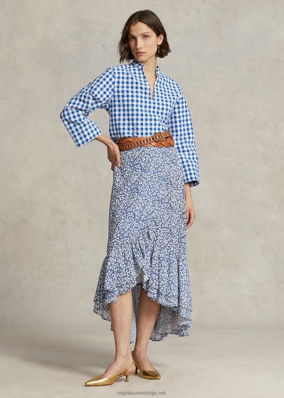 Жене Ralph Lauren креп сукња са набораним цветовима V2V443087 плава дитси флорал