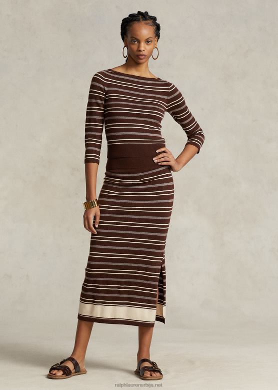 Жене Ralph Lauren вунена џемпер сукња са више пруга V2V443219