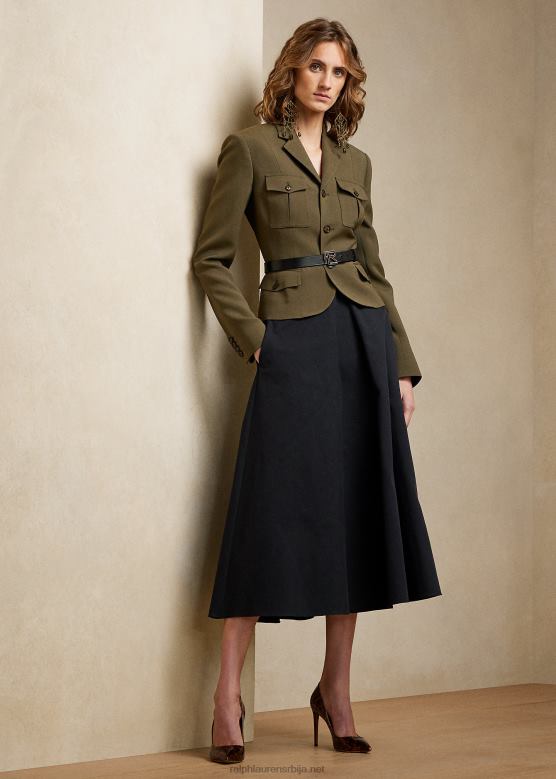 Жене Ralph Lauren ерица сукња од памучног платна V2V443592 црн