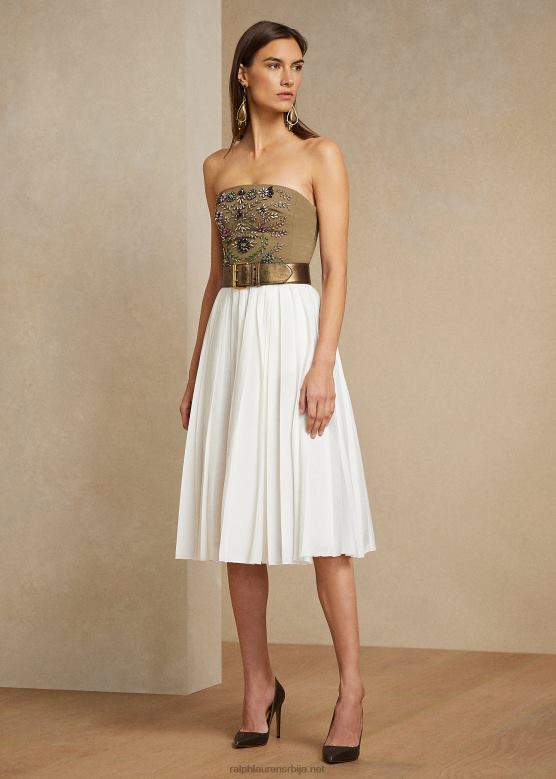 Жене Ralph Lauren арнав плисирана ланена сукња V2V443593 бело