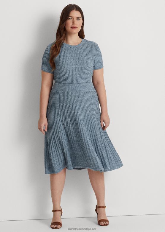 Жене Ralph Lauren ланено-памучна плетена сукња V2V444607 индиго оцеан мулти