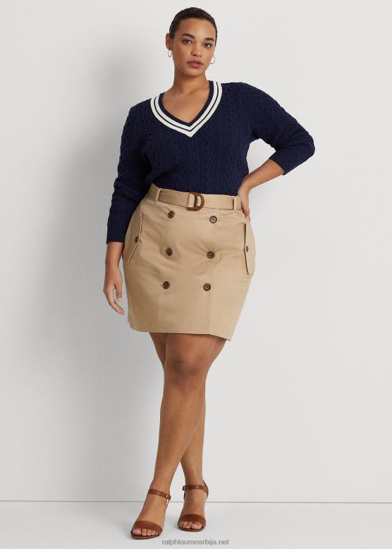 Жене Ralph Lauren опасана сукња од микро-брушеног кепера V2V444671 бреза тан