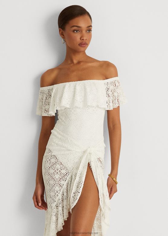 Жене Ralph Lauren хеклана замотана сукња са воланима V2V449451 бео