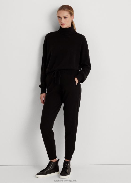 Жене Ralph Lauren панталоне од кашмира које се могу прати V2V449593 црн