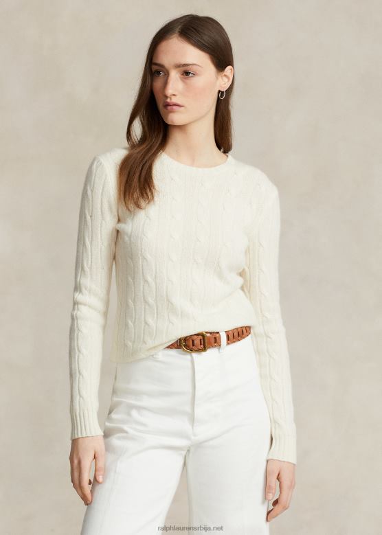Жене Ralph Lauren плетени џемпер од кашмира V2V449113 крем