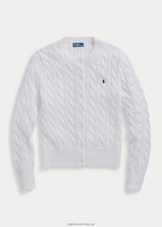 Жене Ralph Lauren плетени памучни кардиган са округлим изрезом V2V449182 врућа фуксија