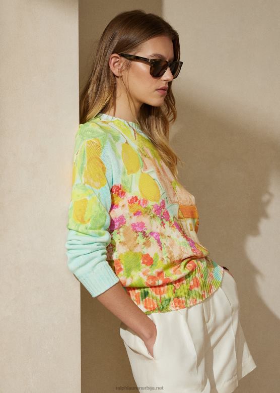 Жене Ralph Lauren памучни џемпер са округлим изрезом V2V449320 мулти