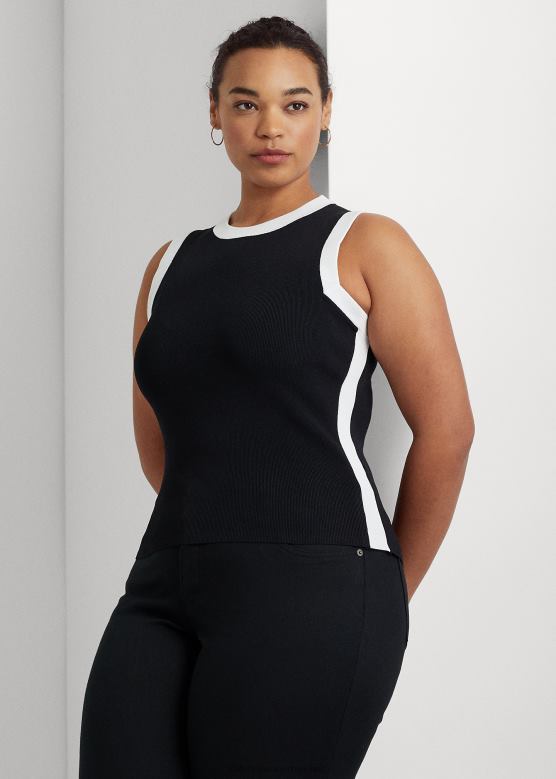 Жене Ralph Lauren двобојни џемпер без рукава V2V449484 црно бели