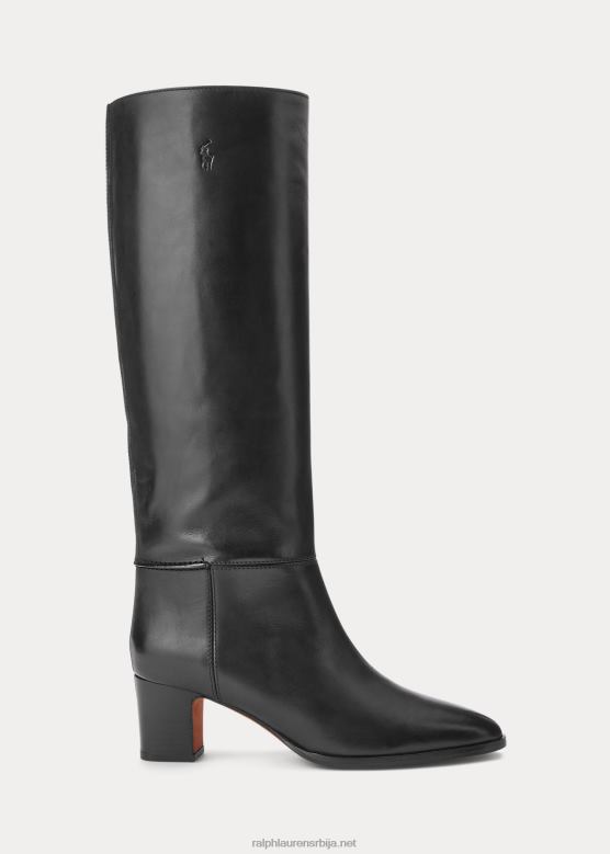 Жене Ralph Lauren висока чизма од телеће коже V2V445123 црн