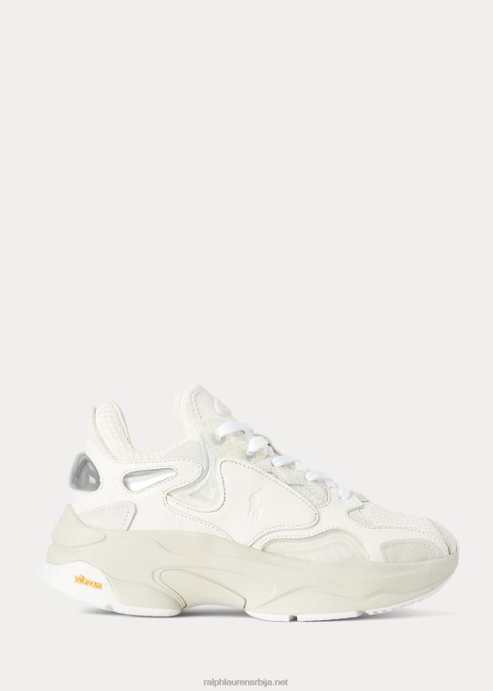 Жене Ralph Lauren лого тецх патике V2V449624 бела/штуко/сребрна