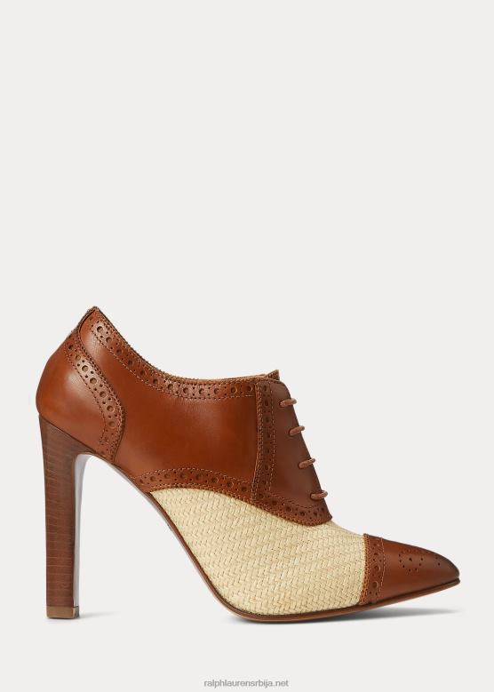 Жене Ralph Lauren церри раффиа и пумпа од полиране телеће коже V2V449703 природно/злато