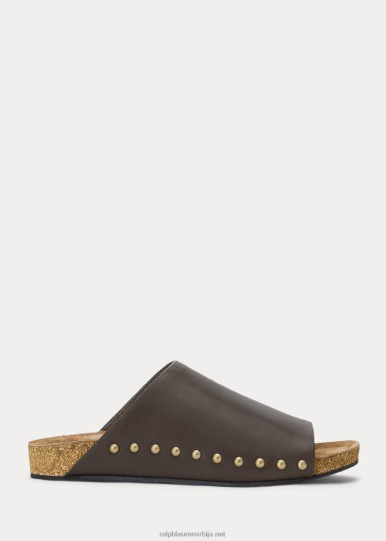 Жене Ralph Lauren сандале са заковицама од телеће коже V2V444971 дуван