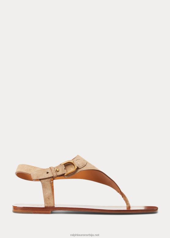 Жене Ralph Lauren деланцие велингтон сандале од телећег антилопа V2V444972 бледи мед