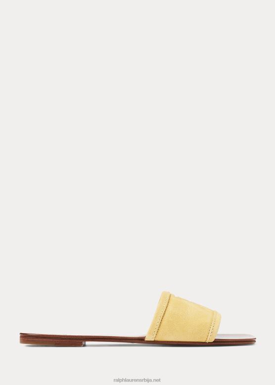 Жене Ralph Lauren андела клизне сандале од телећег антилопа V2V444977 класична жута