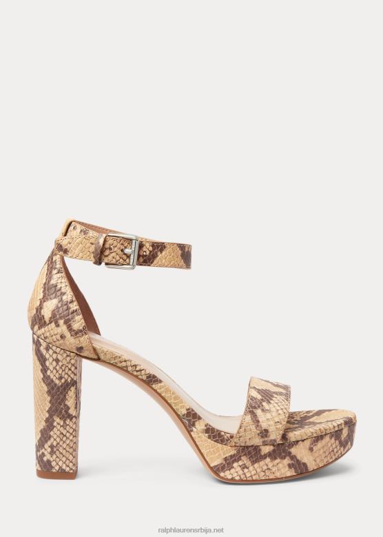 Жене Ralph Lauren Силвиа сандале од вештачке змијске коже V2V444999 пергамент
