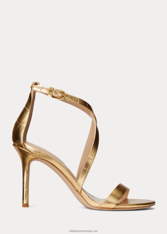Жене Ralph Lauren габриеле металик кожне сандале V2V445006 модерно злато