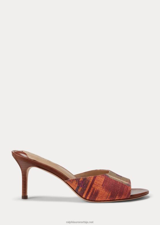 Жене Ralph Lauren лианна платнене сандале са геопринтом V2V445009 црвени мулти