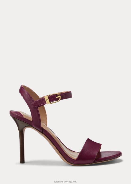 Жене Ralph Lauren гвен наппа кожне сандале V2V445017 шљива каспија