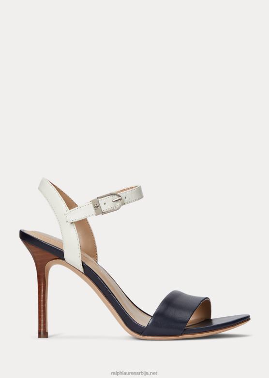 Жене Ralph Lauren гвен наппа кожне сандале V2V445019 морнарско/ванилија