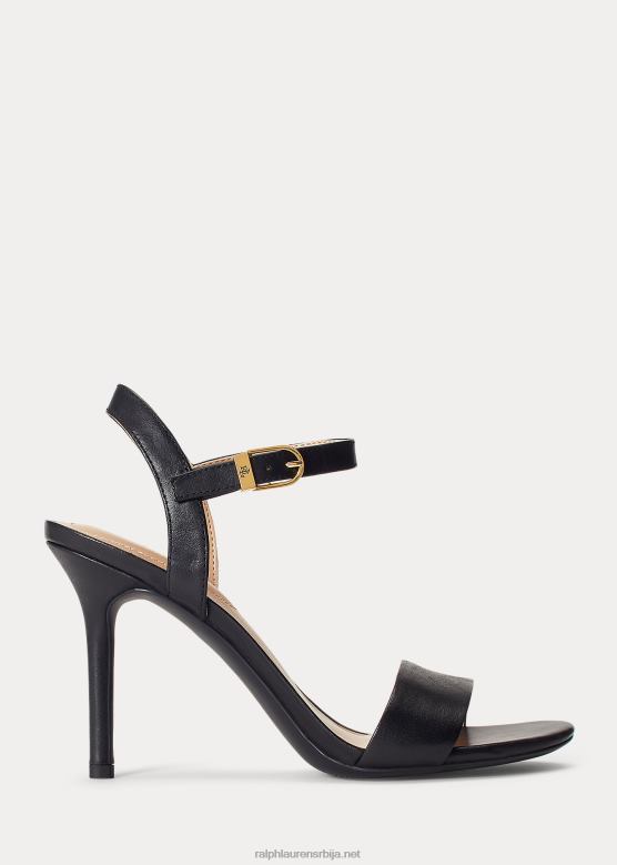 Жене Ralph Lauren гвен сандале од сјајне коже V2V445024 црн