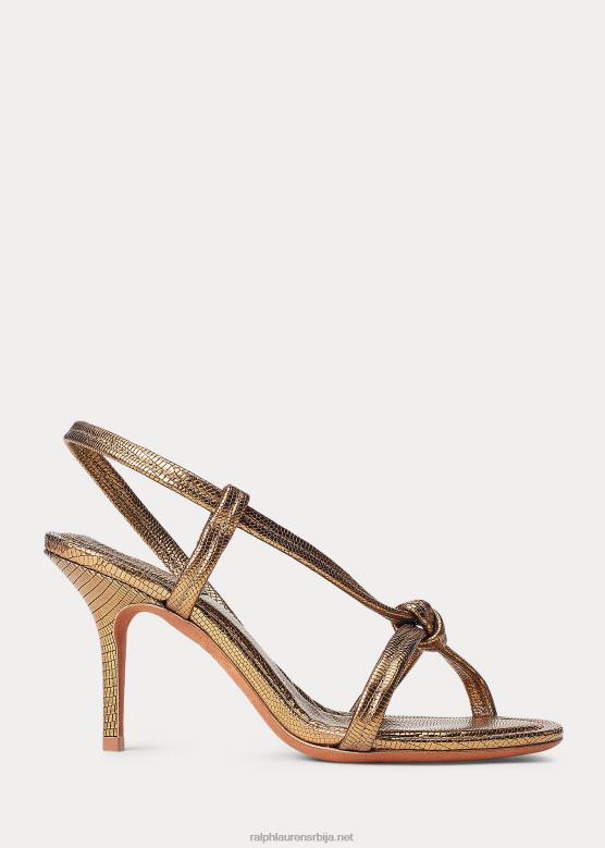 Жене Ralph Lauren сандале од металик телеће коже V2V445108