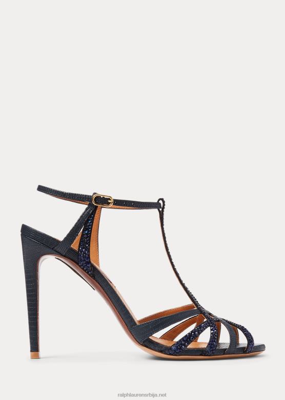 Жене Ralph Lauren сандале украшене антилопом и кожом V2V449665 поморска морнарица