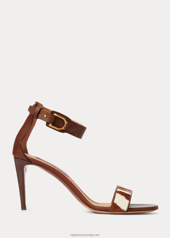 Жене Ralph Lauren углачане сандале цханнинг велингтон V2V449667 браон/крем