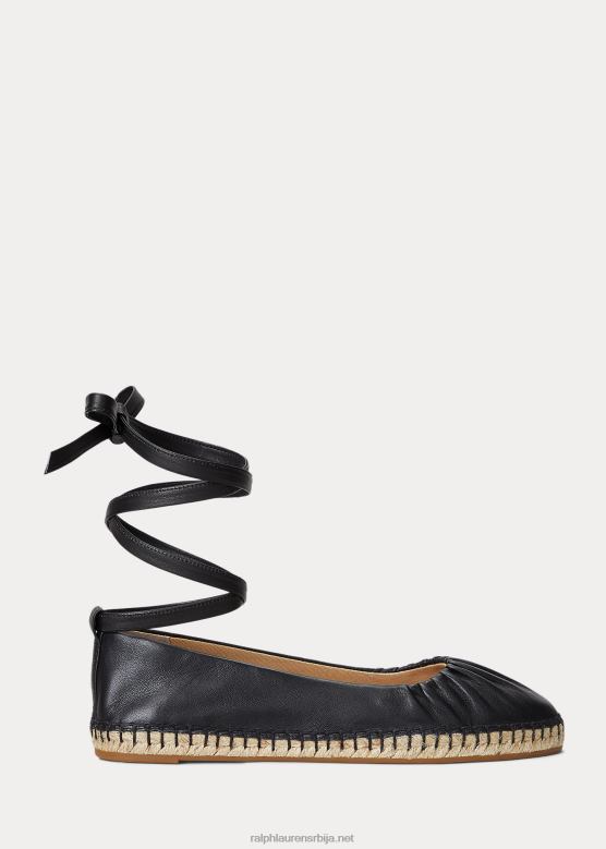 Жене Ralph Lauren цецилиа наппа кожна еспадрила на пертле V2V445056 црн