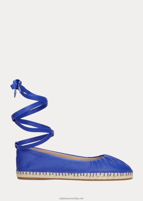 Жене Ralph Lauren цецилиа наппа кожна еспадрила на пертле V2V445058 плави сатурн