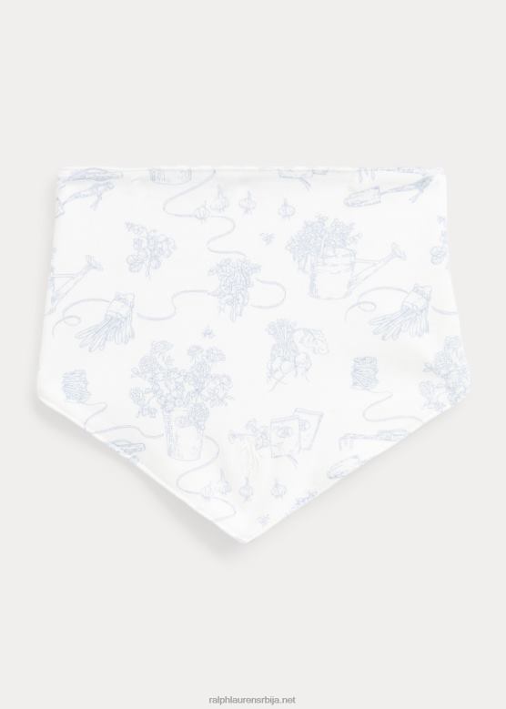 беба Ralph Lauren реверзибилни памучни интерлоцк биб V2V448067 плави баштенски тоалет мулти