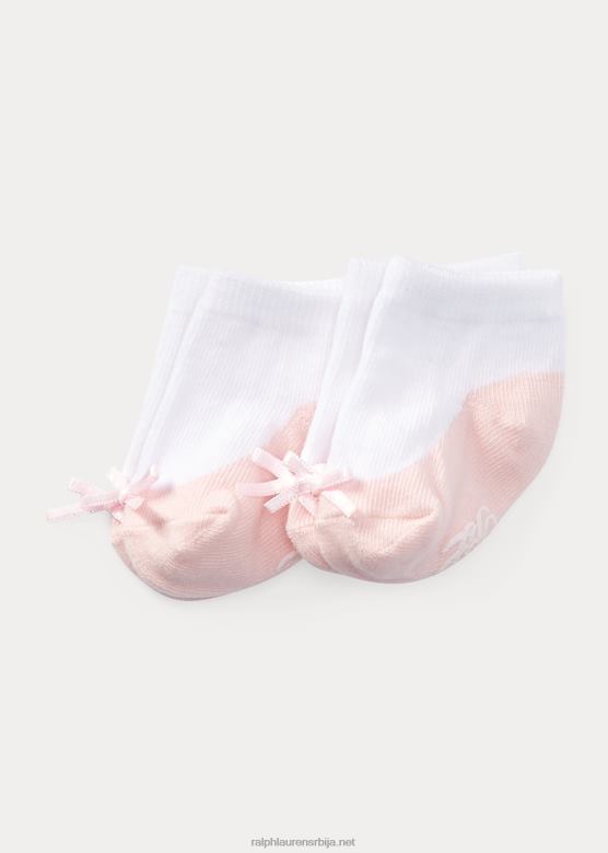 беба Ralph Lauren чарапе од мешавине памука 2 ком V2V448055 бела/ружичаста
